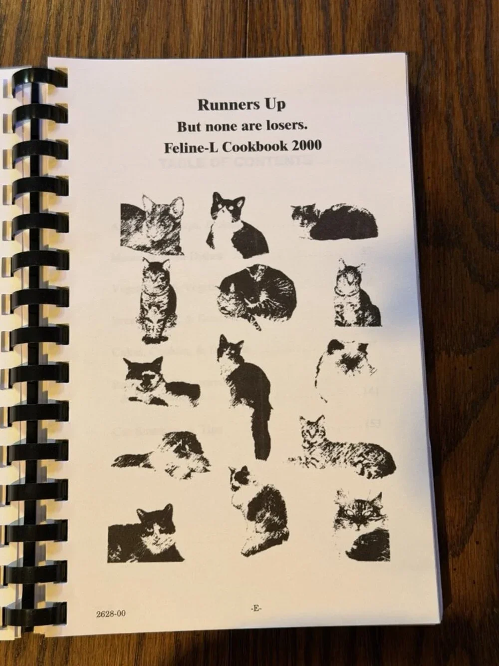 Feline-L Cookbook 2000 Spiral Bound Excellent Condition